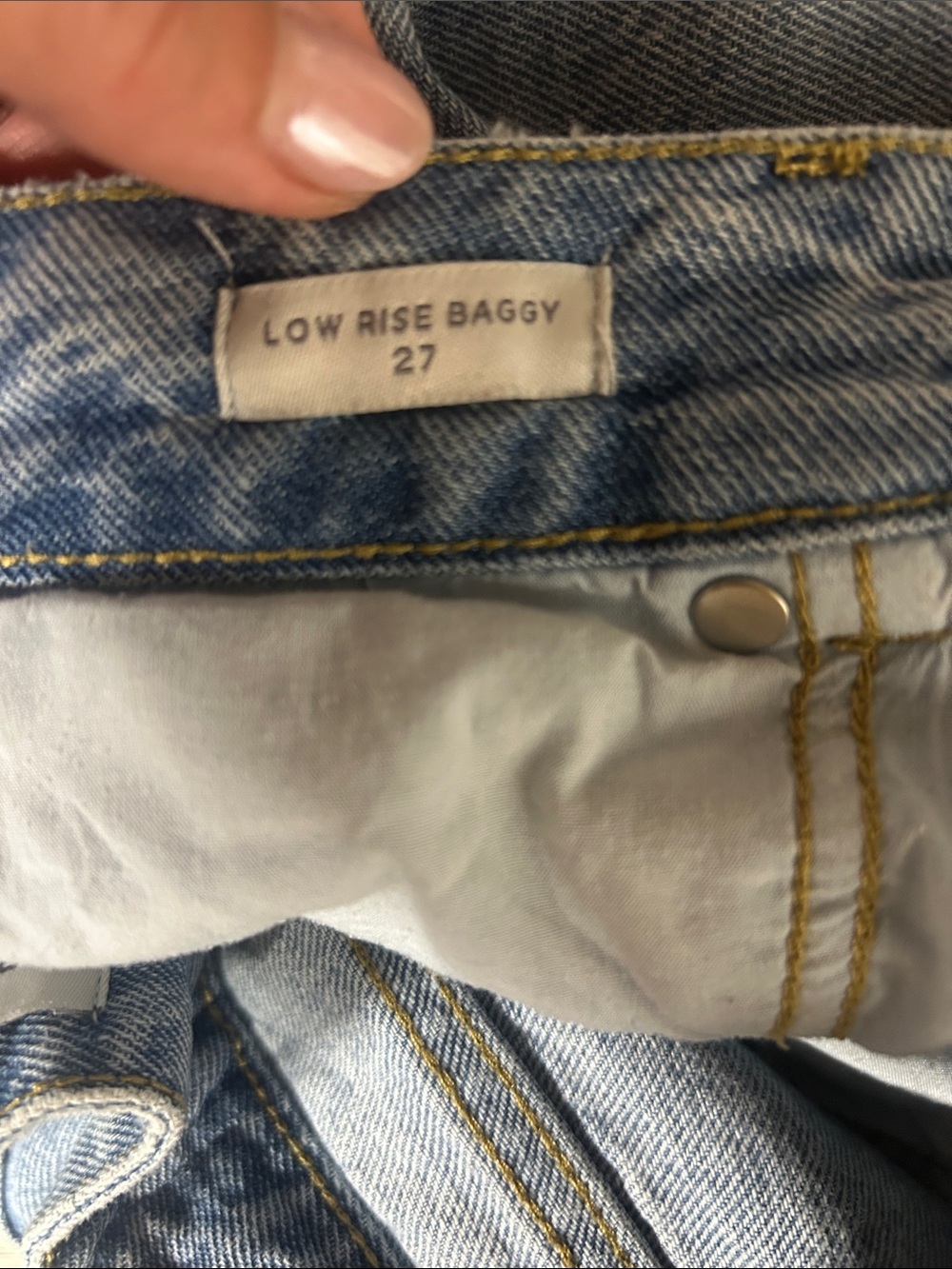 PAC SUN Low-Rise Wide-Leg Women's Jeans - Light Blue size 27 - Picture 4 of 5